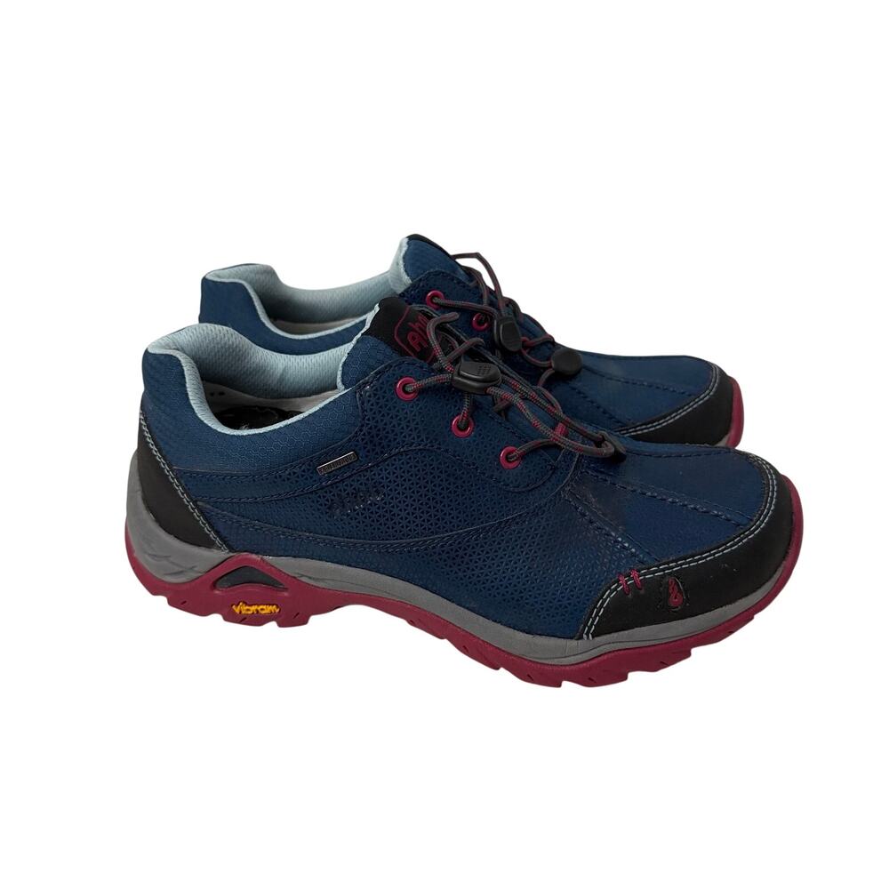 Ahnu Shoes Women's Size 7.5 Calaveras Waterproof Hiking Blue Pink Vibram